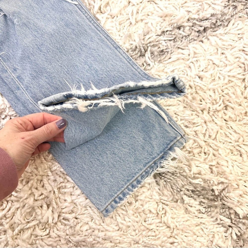 AGOLDE Riley High Rise Straight Crop Distressed Jeans - Picture 16 of 16